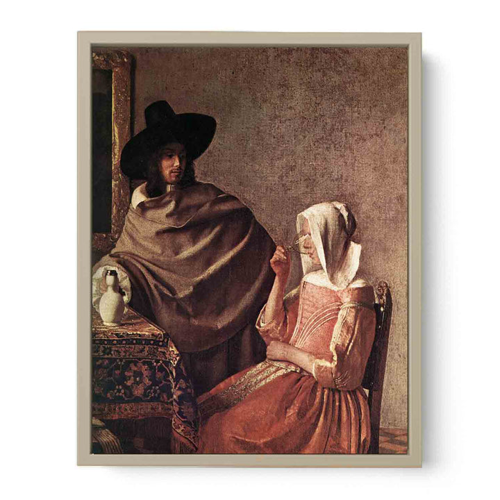 A Lady Drinking and a Gentleman (detail)
