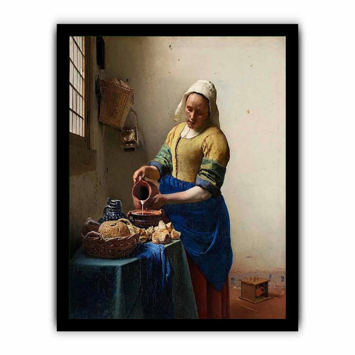 The Milkmaid Painting  by Jan Vermeer