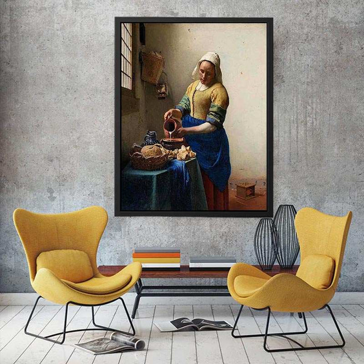 The Milkmaid Painting  by Jan Vermeer