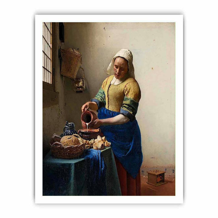 The Milkmaid Painting  by Jan Vermeer