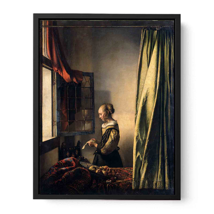 Girl Reading a Letter by an Open Window