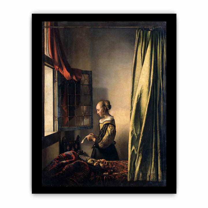 Girl Reading a Letter by an Open Window