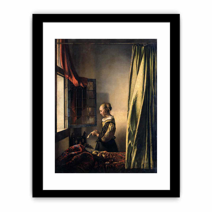 Girl Reading a Letter by an Open Window