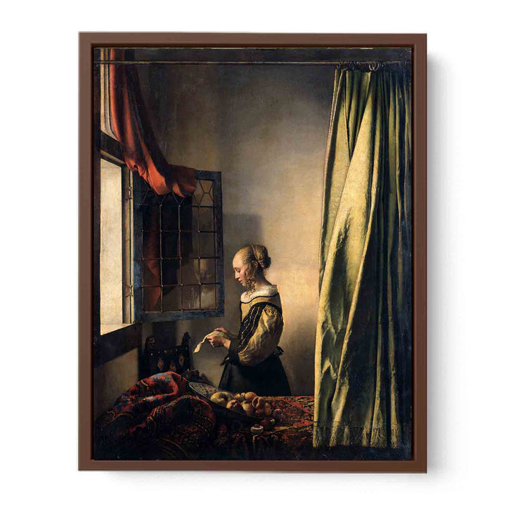 Girl Reading a Letter by an Open Window