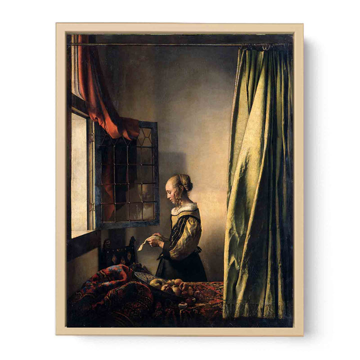 Girl Reading a Letter by an Open Window