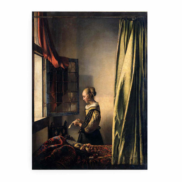 Girl Reading a Letter by an Open Window