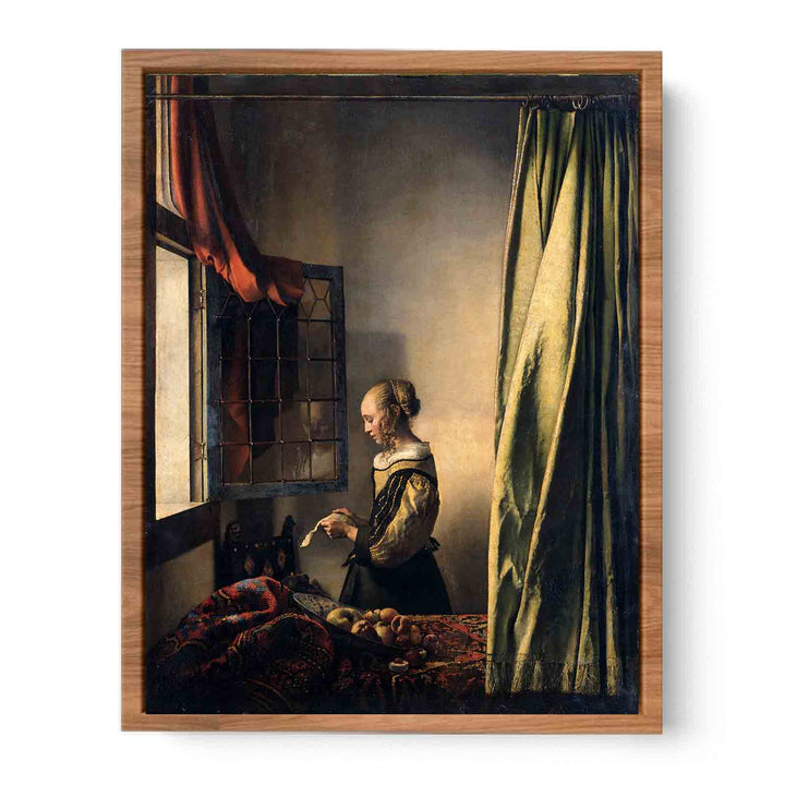 Girl Reading a Letter by an Open Window