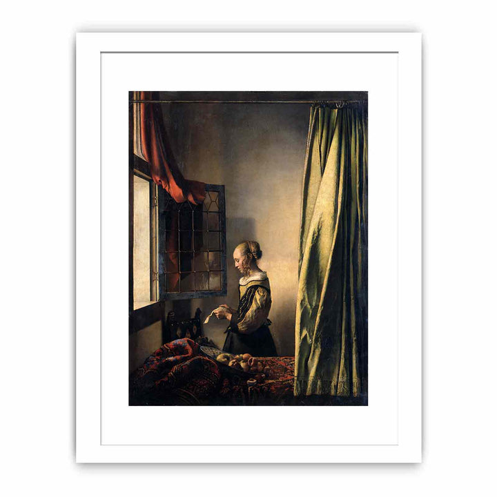 Girl Reading a Letter by an Open Window