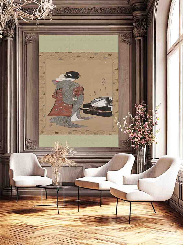 Woman Looking at Herself in a Mirror