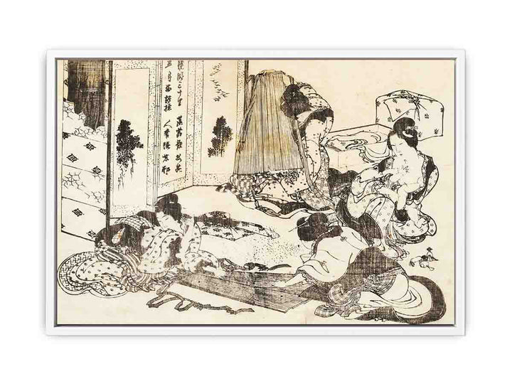 Scene of housekeeping. Four women are working