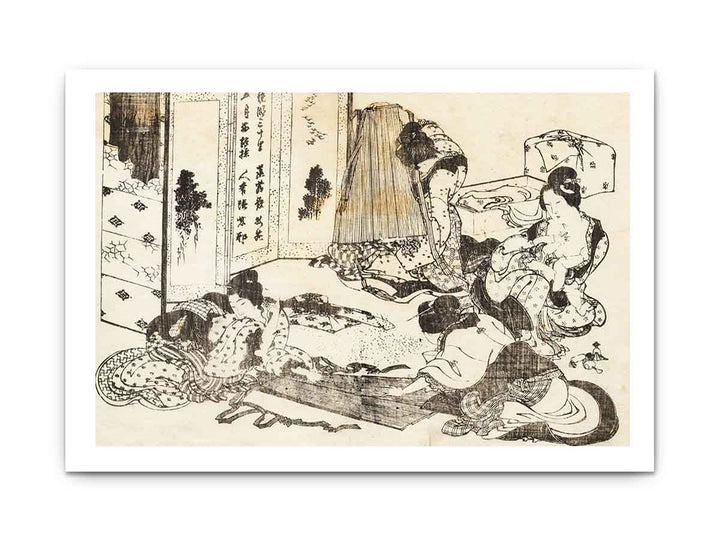 Scene of housekeeping. Four women are working