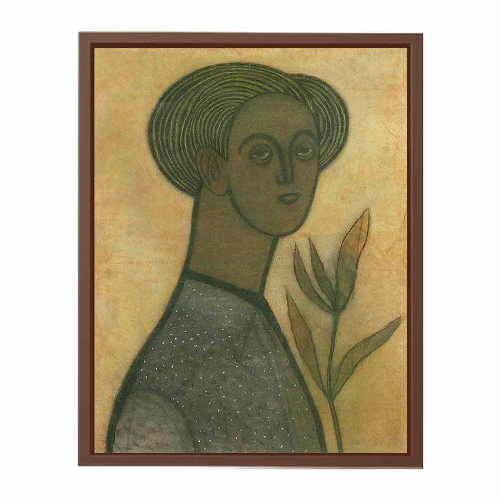 Self-portrait with lilies