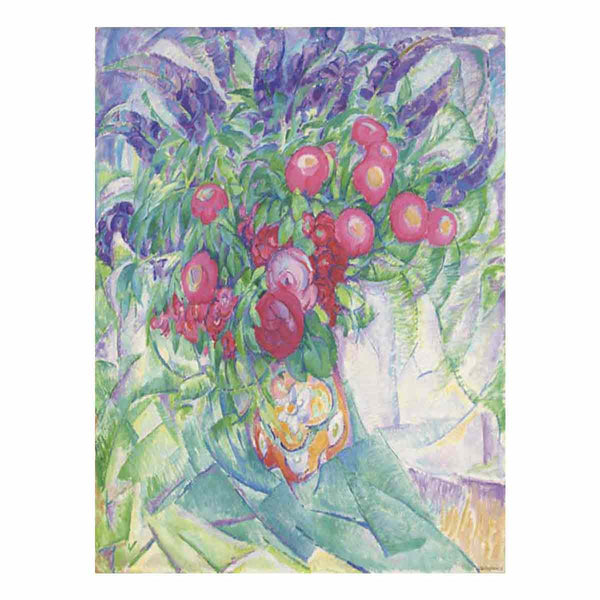 Still life with peonies anemones and lupins