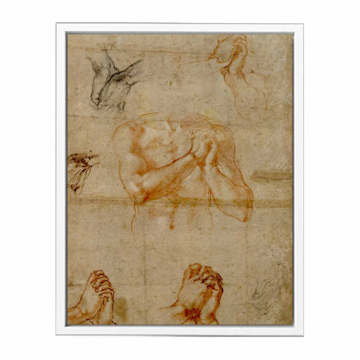 Male Upper Body with Folded Hands (verso)