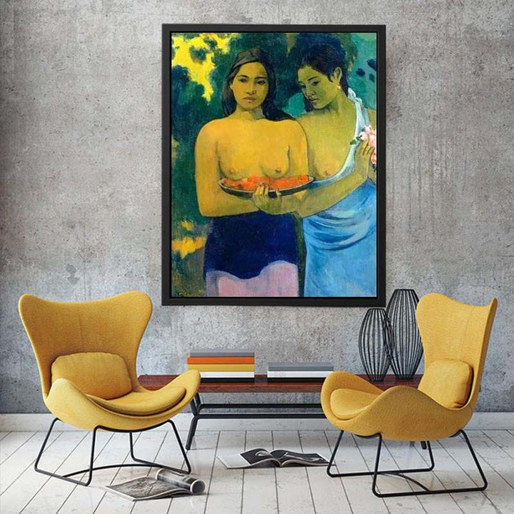 Two Tahitian Women by Paul Gauguin