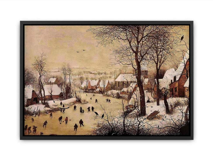 Winter Landscape with Skaters and Bird Trap 1565