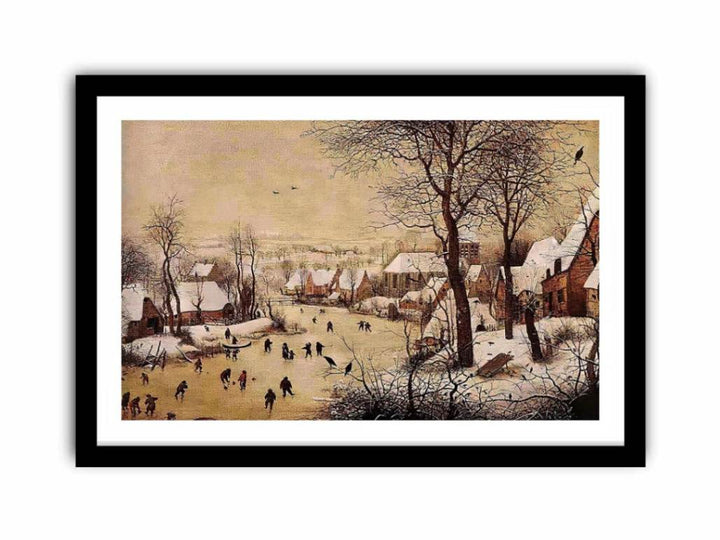 Winter Landscape with Skaters and Bird Trap 1565