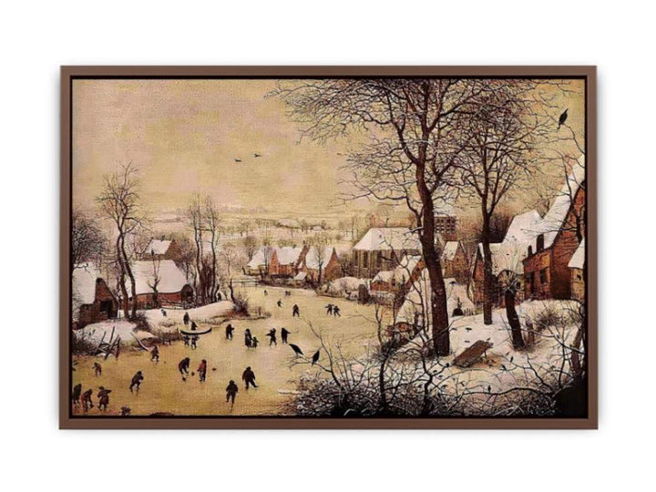 Winter Landscape with Skaters and Bird Trap 1565