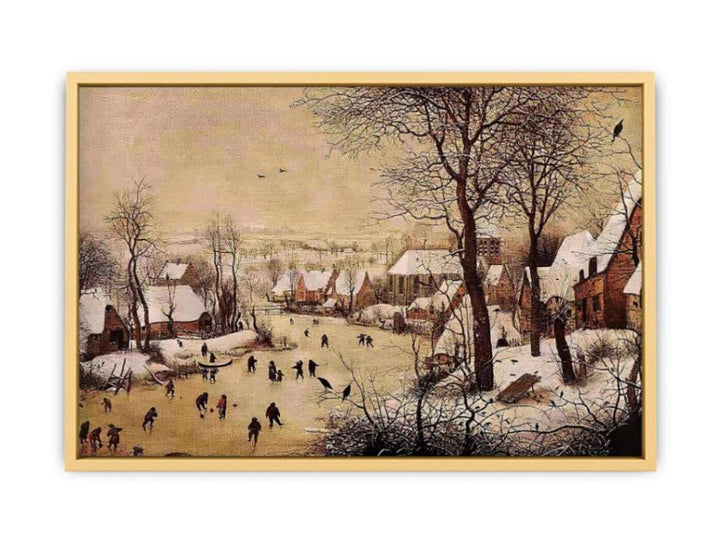 Winter Landscape with Skaters and Bird Trap 1565