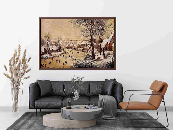 Winter Landscape with Skaters and Bird Trap 1565