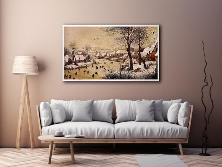 Winter Landscape with Skaters and Bird Trap 1565