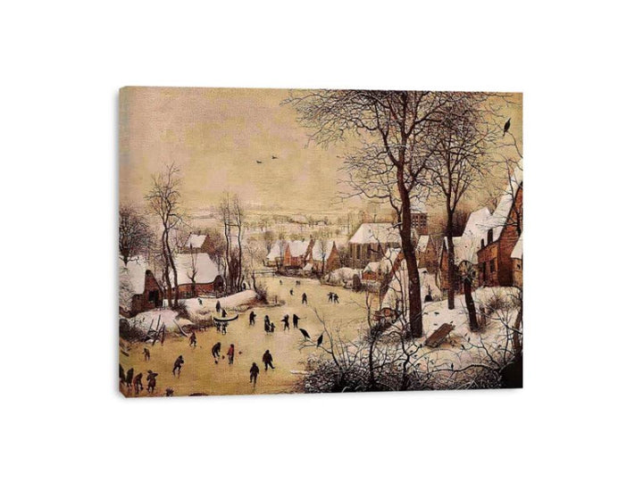 Winter Landscape with Skaters and Bird Trap 1565