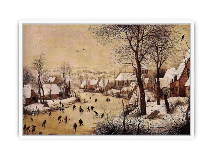 Winter Landscape with Skaters and Bird Trap 1565