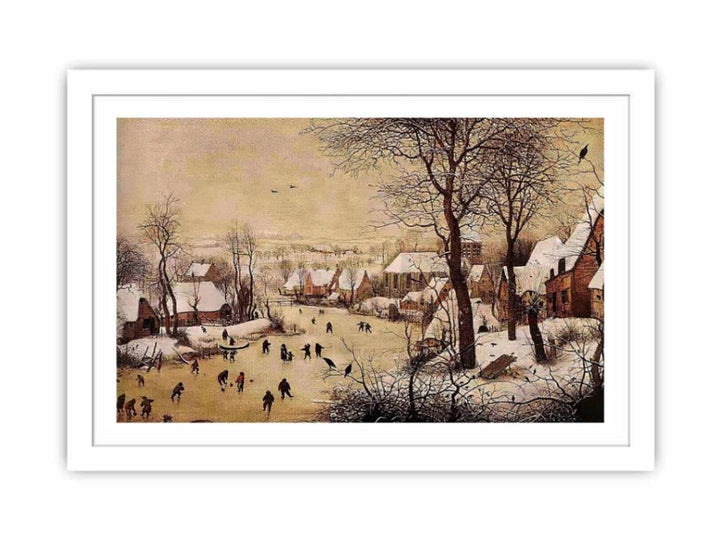 Winter Landscape with Skaters and Bird Trap 1565