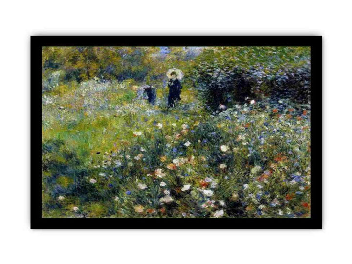 Woman with a Parasol in a Garden
