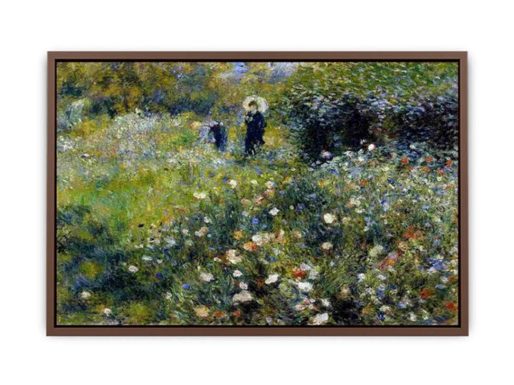 Woman with a Parasol in a Garden