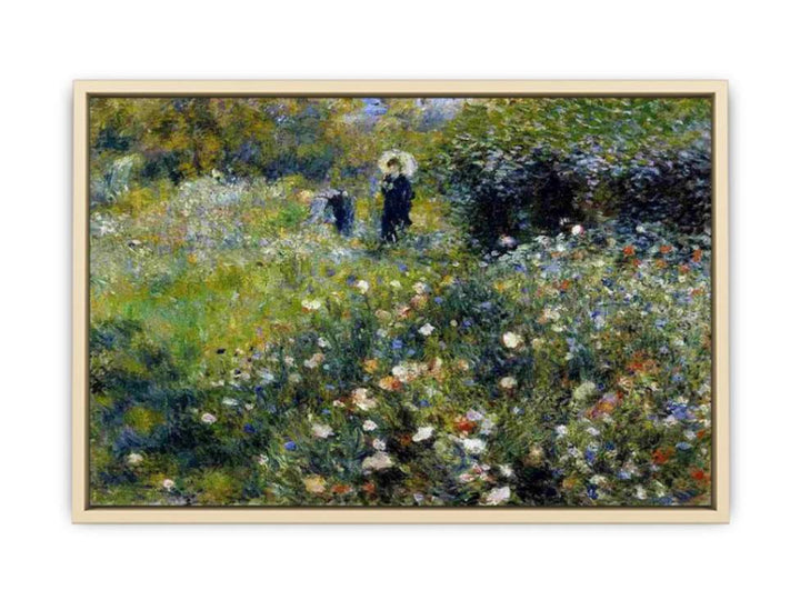 Woman with a Parasol in a Garden
