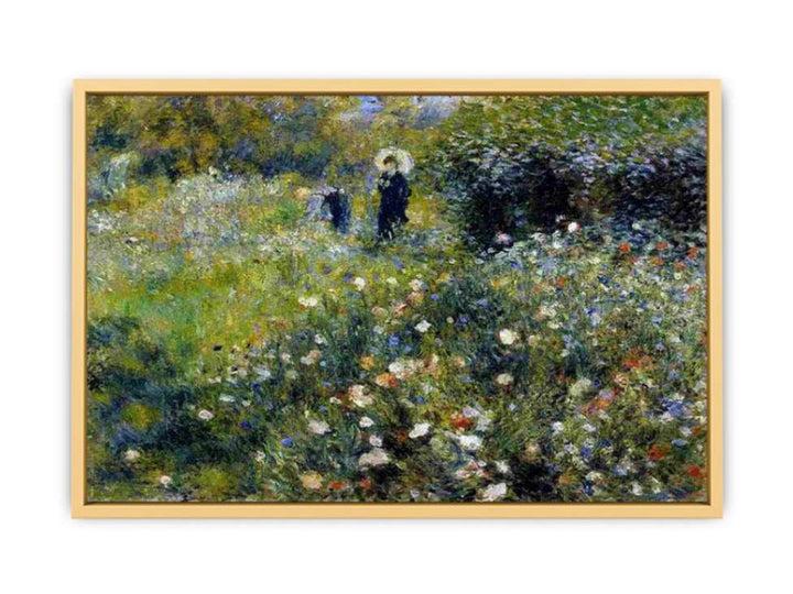 Woman with a Parasol in a Garden