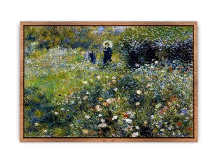 Woman with a Parasol in a Garden