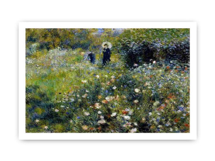 Woman with a Parasol in a Garden