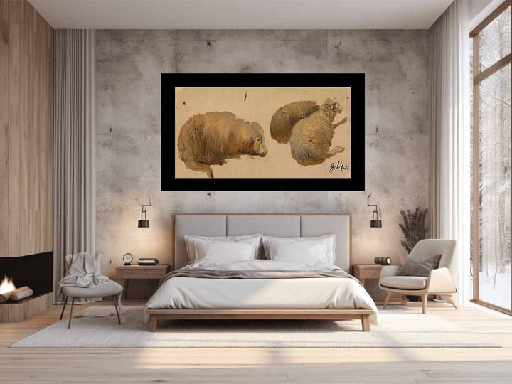 Three Sheep at Rest