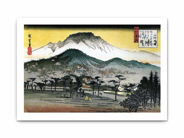 8 Views of Omi - 4. Evening Bell, Mii Temple