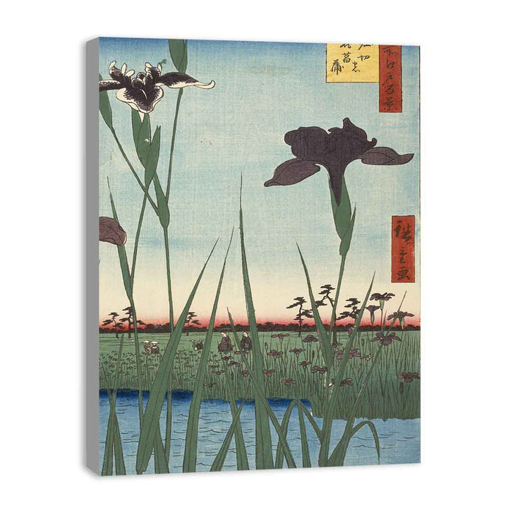 Horikiri Iris Garden (Horikiri no hanashōbu), from the series One Hundred Famous Views of Edo (Meisho Edo hyakkei)