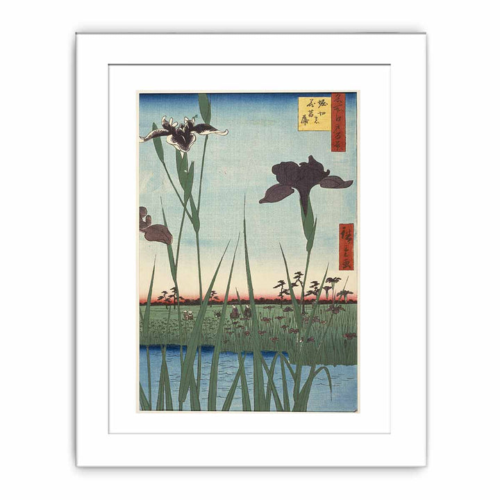 Horikiri Iris Garden (Horikiri no hanashōbu), from the series One Hundred Famous Views of Edo (Meisho Edo hyakkei)