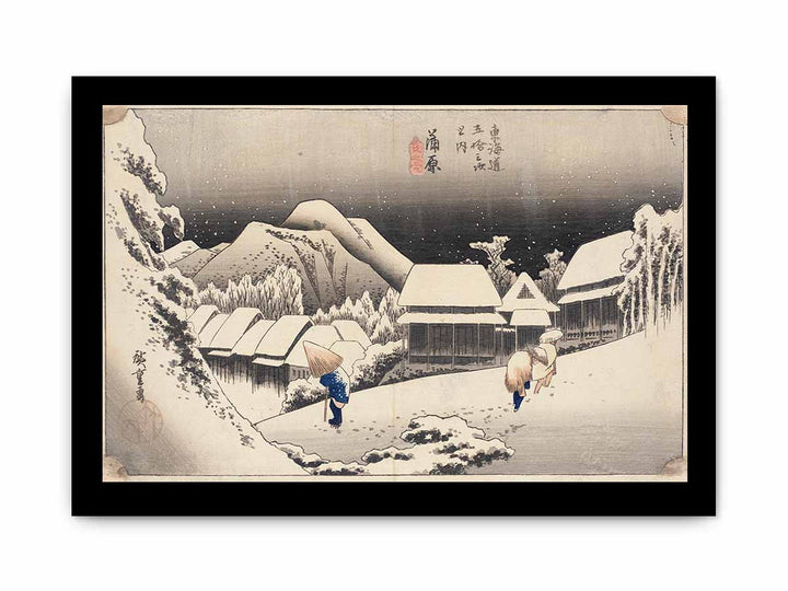 Evening Snow at Kambara