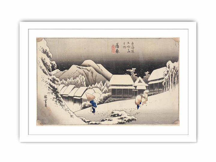 Evening Snow at Kambara