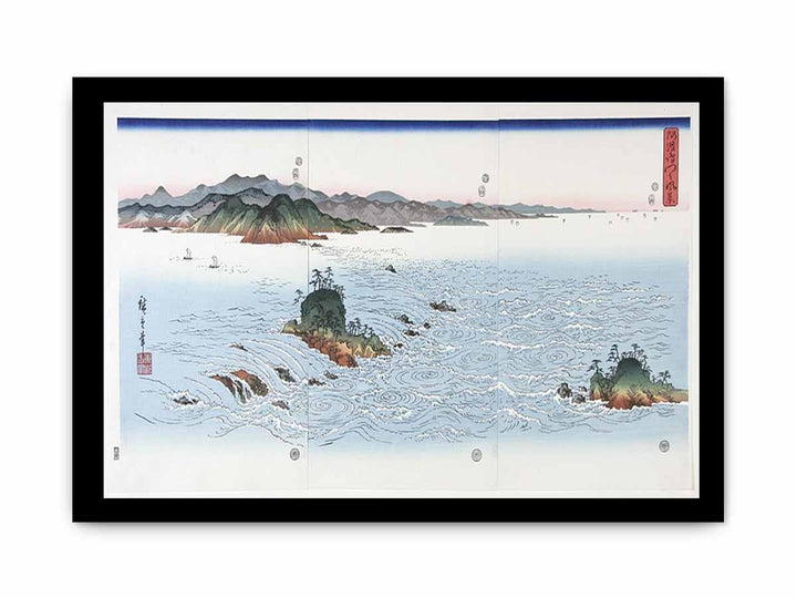 The Rapids of Naruto in Awa Province from the series Snow Moon and Flowers