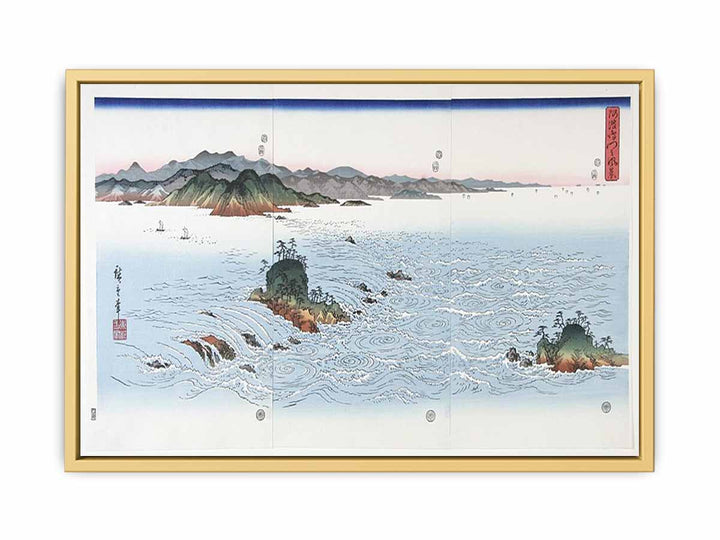 The Rapids of Naruto in Awa Province from the series Snow Moon and Flowers