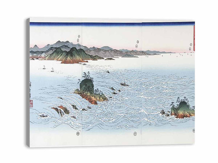 The Rapids of Naruto in Awa Province from the series Snow Moon and Flowers