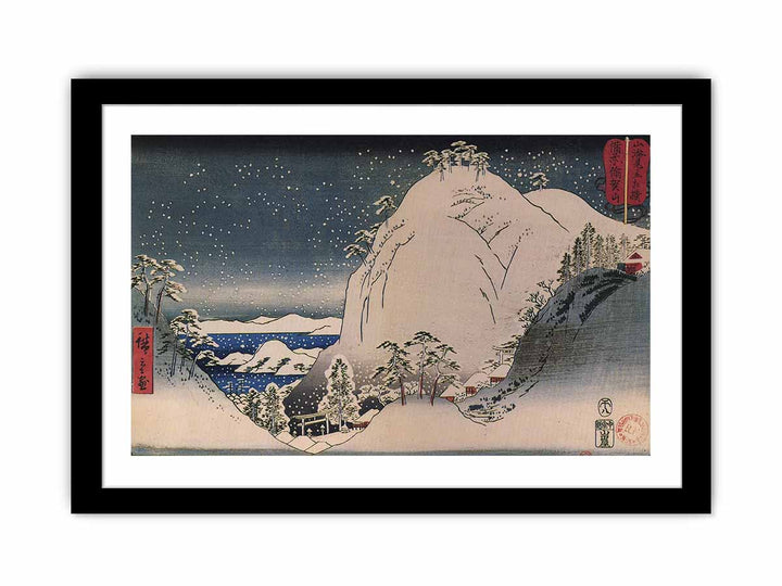 Hiroshige, Shrines in snowy mountains