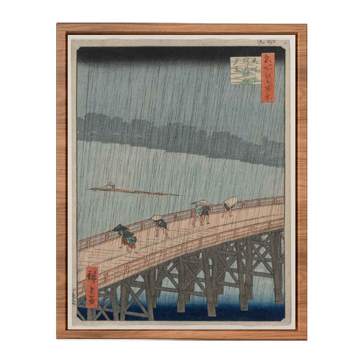 Sudden Shower over Shin-Ōhashi Bridge and Atake, from the series One Hundred Famous Views of Edo
