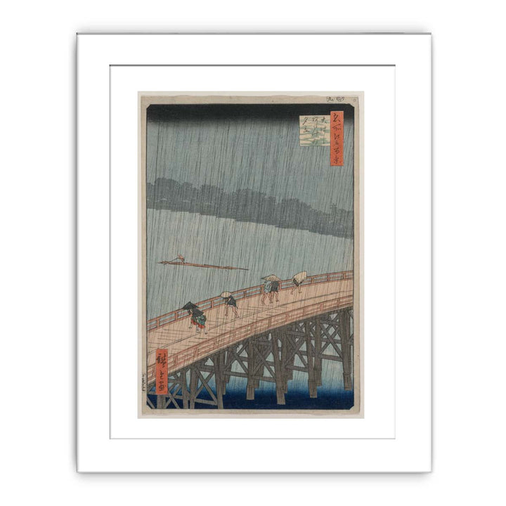 Sudden Shower over Shin-Ōhashi Bridge and Atake, from the series One Hundred Famous Views of Edo