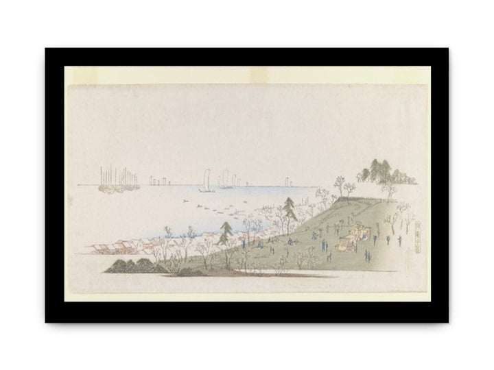 Cherry-blossom Time, People Picknicking at Gotenyama, from Letter-Sheet set.
