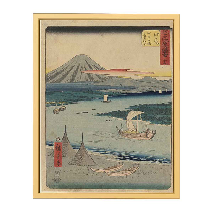 19th Ejiri: The Pine Forest of Miho and Tago Bay near Ejiri, From the Upright Gojusan Tsugi Tokaido