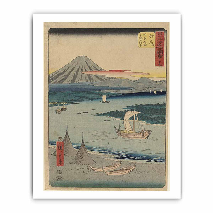 19th Ejiri: The Pine Forest of Miho and Tago Bay near Ejiri, From the Upright Gojusan Tsugi Tokaido