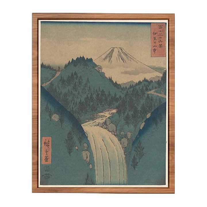 View of Fuji san from the Mountains in the Province of Izu (Izu no Sanchu), from the series Thirty-six Views of Mount Fuji (Fugaku sanjūrokkei)